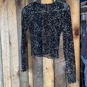Sheer long sleeve